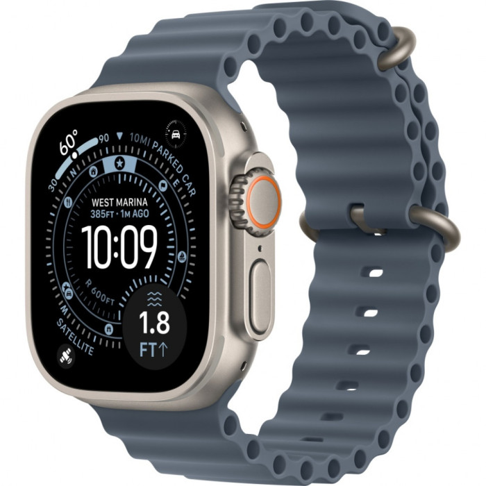 Умные часы Apple Watch Ultra 3 2025 49mm Natural Titanium Case with Anchor Blue Ocean Band | Фото 1 из 3