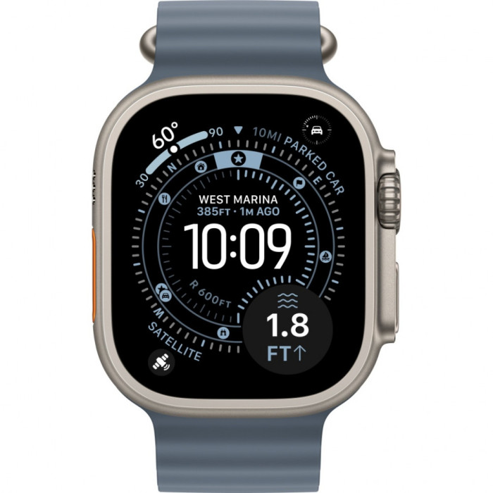 Умные часы Apple Watch Ultra 3 2025 49mm Natural Titanium Case with Anchor Blue Ocean Band | Фото 2 из 3