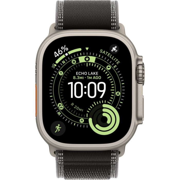 Умные часы Apple Watch Ultra 3 2025 49mm Natural Titanium Case with Black/Charcoal Trail Loop | Фото 2 из 3