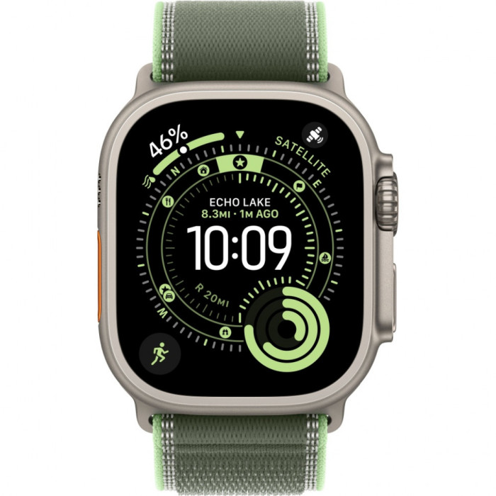 Умные часы Apple Watch Ultra 3 2025 49mm Natural Titanium Case with Green/Neon Trail Loop | Фото 2 из 3