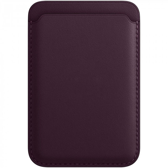 Чехол Leather Wallet MagSafe для iPhone Dark Cherry